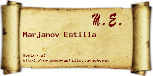 Marjanov Estilla névjegykártya